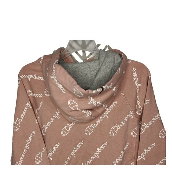 Champion Pink Drawstring Pullover Sweatshirt Hoodie w Pockets (Womens S) - Picture 9 of 10